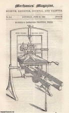 RUSSELL'S IMPROVED PRINTING PRESS; MARINE CRAVATS; IMPROVED PUG-MILL; ON THE LIN