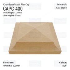 Cast Stone Chamfered Pier Caps