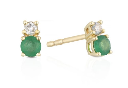 9ct yellow gold emerald - gold,