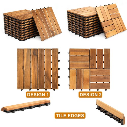 Interlocking wooden decking - wooden,