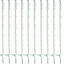 60 X WHITE 3FT POSTS - Electric Fencing Fence Stakes Plastic Poles Pony Sheep