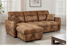 Faux Leather Suede Brown 1C2