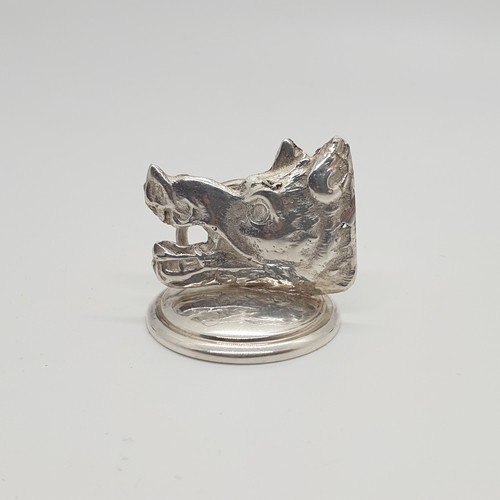 Sterling silver boar - silver, menu