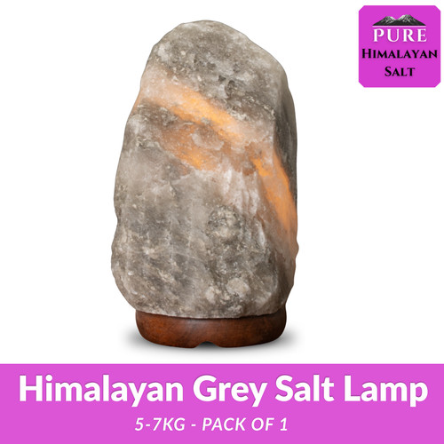 Himalayan salt grey lamp - himalayan,
