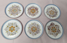 Denby Langley Chatsworth Hand Painted Side Plates X 6 ~ Immaculate Condition