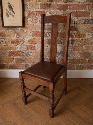 Vintage wood chair solid oak - wood,