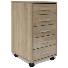 Filing Cabinet Office Storage Drawer Portable with Castors File Document Drawers