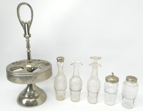 Vintage silver color - silver, cruet