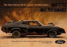 Mad Max Ford Falcon XB GT V8 Interceptor Advert POSTER