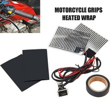 2x Motorcycle Handlebar Heater Heated Grips Hand Pads Warmer For Motor Bike Set