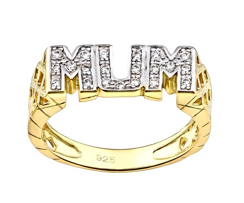 9ct yellow gold silver mum - 9ct,