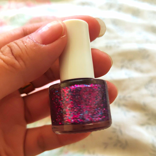 Fuchsia flair glitter nail - fuchsia,
