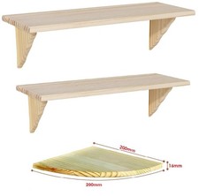 Natural wood wooden shelves - natural,