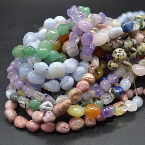 Tumbled nugget pebble beads - nugget,