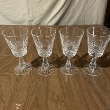 WATERFORD CRYSTAL KENMARE 6" CLARET GLASSES - Signed Set Of 4
