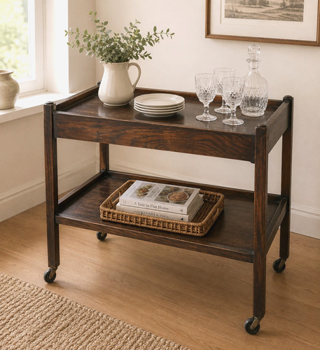Vintage serving trolley drinks - serving,