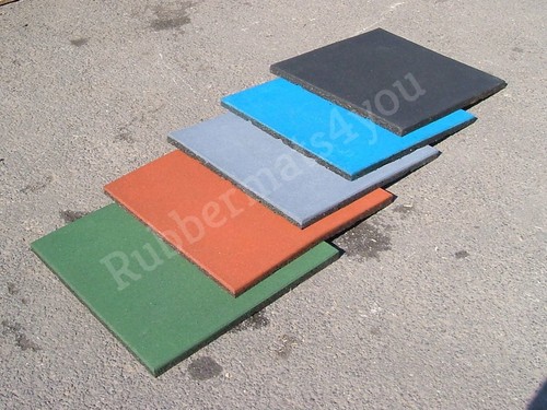 Rubber safety tiles - 4, heavy