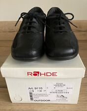 Rohde Comfort Ladies Black Leather Lace Up Shoes UK3 EU36 New with Box