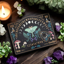 Luna moth Dark forest Ouija board - Talking Spirit Board with Planchette - 18 +
