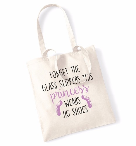 Princess wears jig shoes tote - jig, shoes,