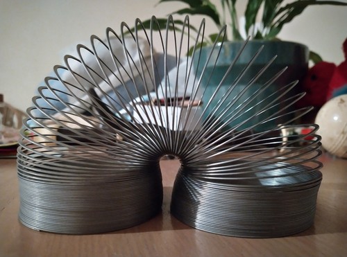 Metal slinky spring - metal, toy