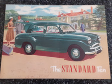 1955 The Standard Ten Illustrated Fold Out Sales Brochure Standard Cars Coventry