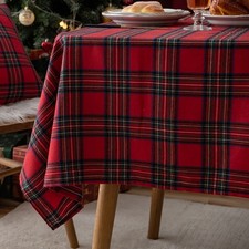 Cotton Plaid Check Tablecloth