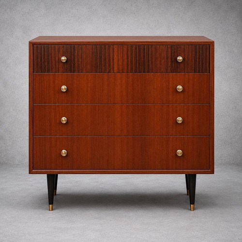 Mid century atomic teak chest - atomic,