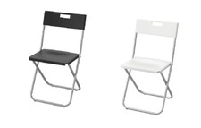 IKEA GUNDE Folding chair, Black/White