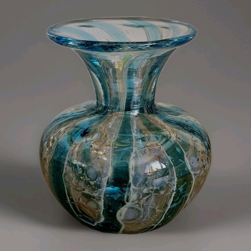 Art glass signed vase - glass,