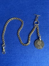 Gold Plated Single Albert Watch Chain 