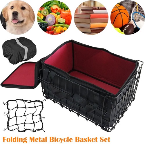 Metal rear bicycle - bike, basket