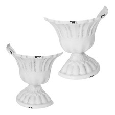 2 Pcs Wrought Iron Flower Ware