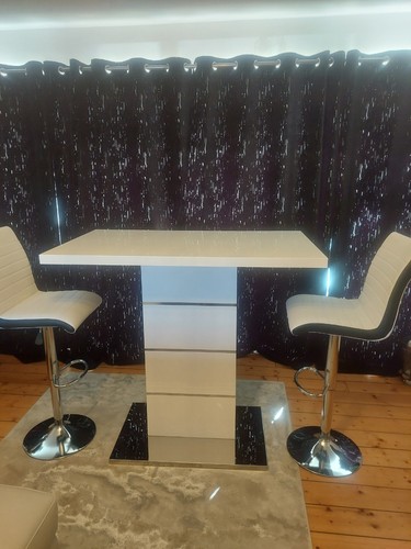Parini bar table white gloss - parini,
