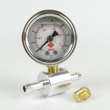 Webcon Fuel pressure gauge 0 – 15 psi with in line adaptor for carburettors