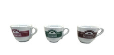 Vintage Palombini Cafe Thick Porcelain Espresso Cups Set of 3 Italy 1980's