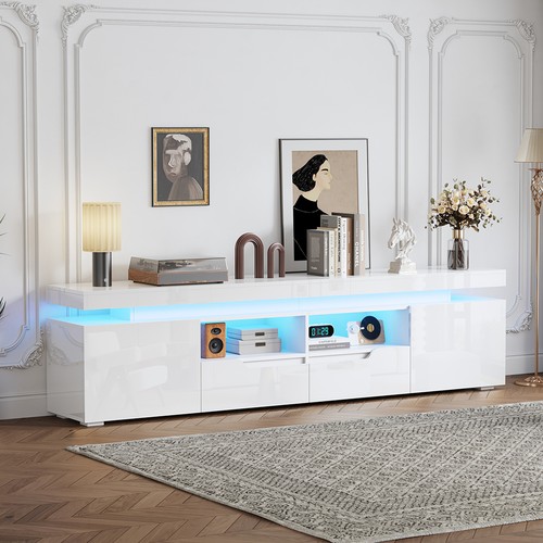 200cm white high gloss - white,