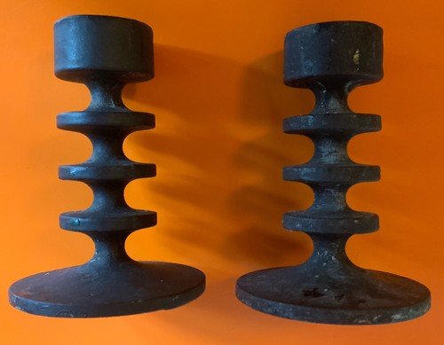 Cast iron candlesticks - ,, robert