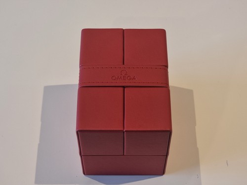 Genuine omega red - red, leather