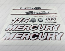 Mercury 115 hp Optimax outboard engine decals sticker set reproduction