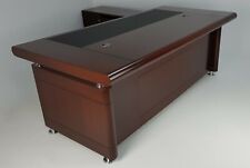 Senato Large Executive Office Desk 3 Piece Set Mahogany veneer 1861