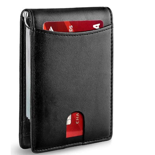 Genuine leather slim wallet - genuine,