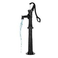 VEVOR Well Hand Pitcher Pump Cast Iron Manual Hand Water Pump with Base Black