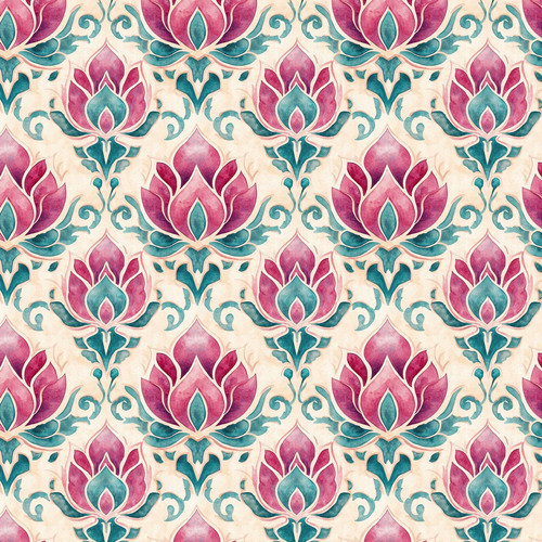 Pink lotus flowers cream - lotus,