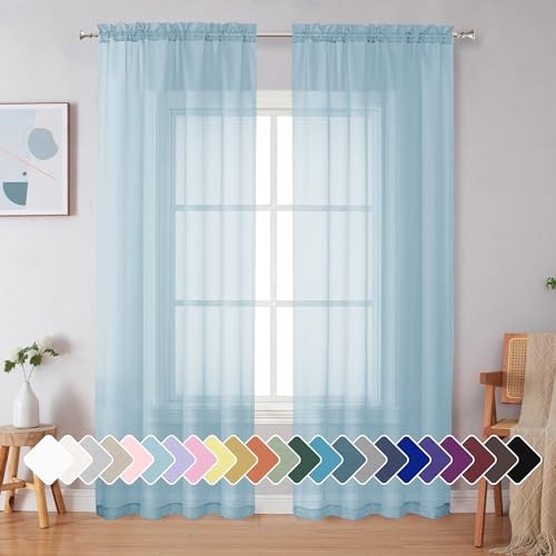 Sheer curtains inches - sheer, long