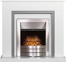 Adam Milan Fireplace in Pure