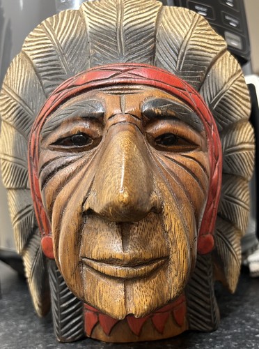 Native style hand carved wood - carved,