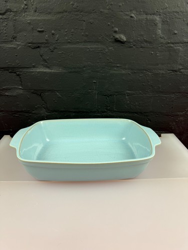 Denby blue linen rectangle - linen,
