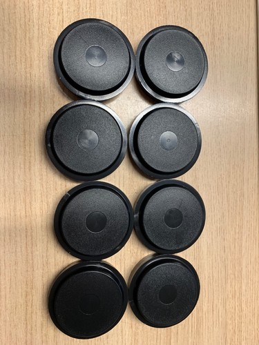 Large black castor cups - large,