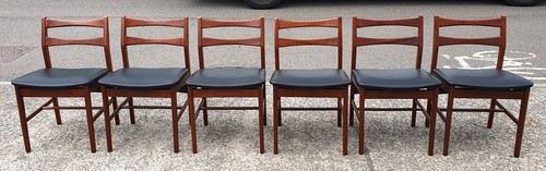 Vintage set teak chairs - set,